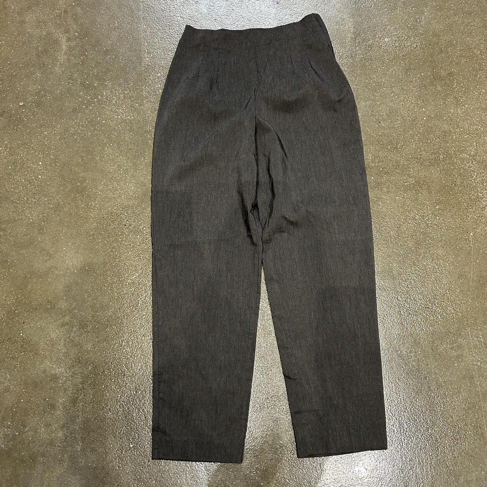 Fashion Bug Petite Pants Womens 8P Gray Dress Slacks Straight Leg Career Work